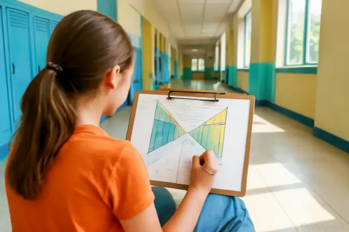 Phối cảnh một và hai điểm tụ: dựng đúng tầm mắt trong mười phút