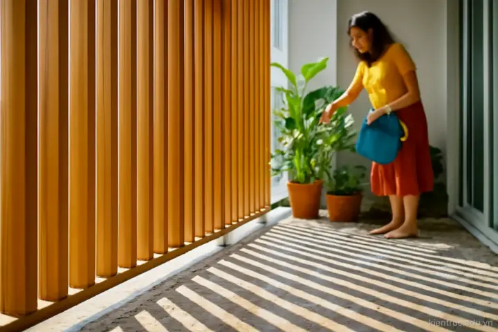 Tính lam che nắng bằng góc bóng đứng và góc bóng ngang, không đoán