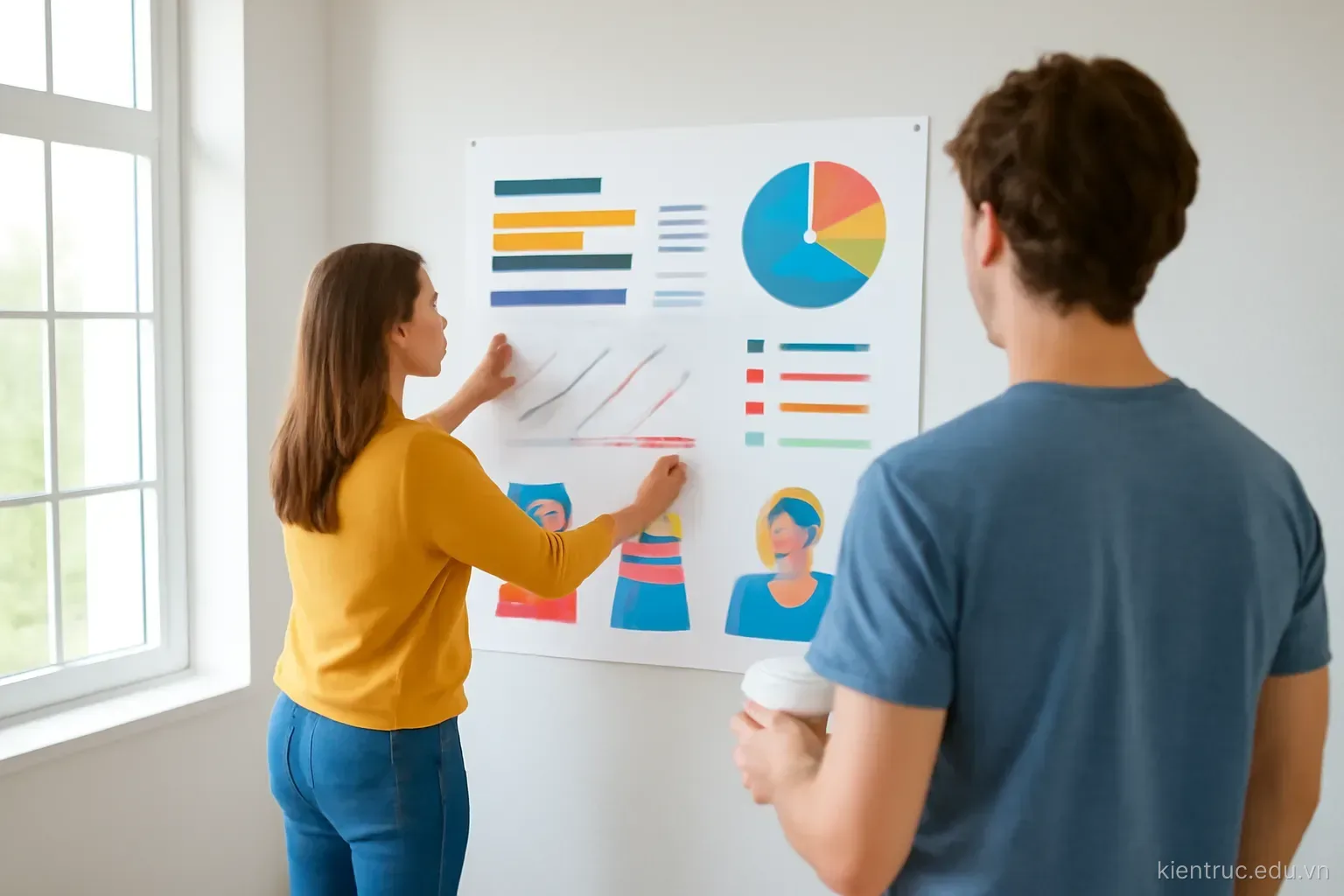 Bố cục bảng trình bày đồ án: thứ tự đọc, thứ bậc hình và khoảng trắng