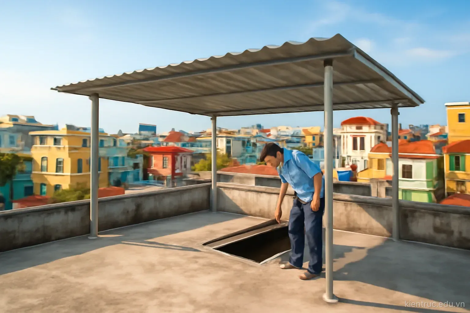 Chống nóng mái bằng bê tông: phản xạ, thông gió, cách nhiệt theo đúng thứ tự