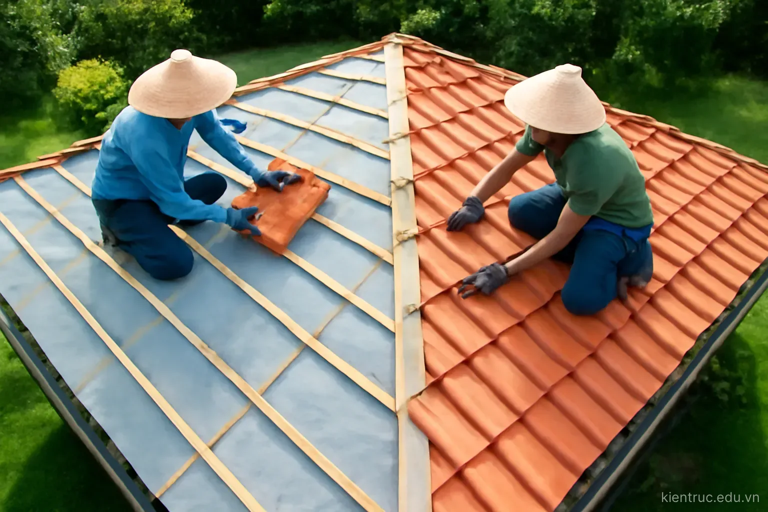 Mái ngói dột ở đâu: độ dốc, lớp lót, diềm mái và máng xối
